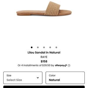 Lilou Sandal in Natural by RAYE-Like New 9W